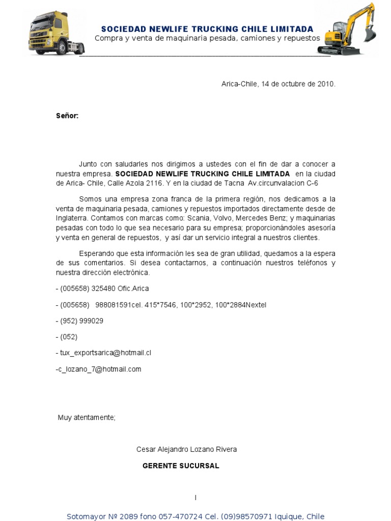 Carta Presentacion Para Empresas