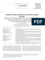Quality of Articles Published in Predatory Nursing763062746978014768