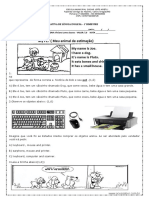 Teste English 1º Bimestre 7º Ano