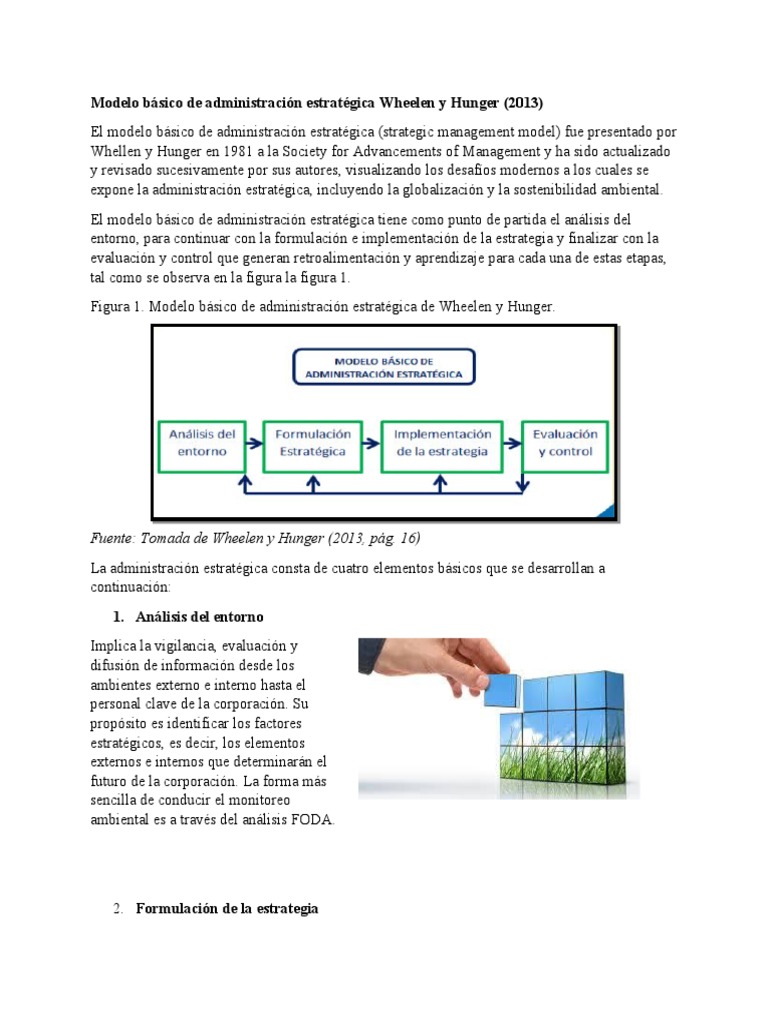 Modelo Básico de Administración Estratégica | PDF | Análisis FODA |  Evaluación