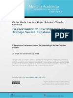 La Enseñanza de Investigación en TS-Farias PDF