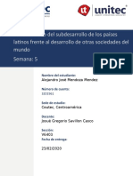 Tarea 5 Análisis Crítico Del Subdesarrollo de Los Países Latinos Frente Al Desarrollo de Otras Sociedades Del Mundo