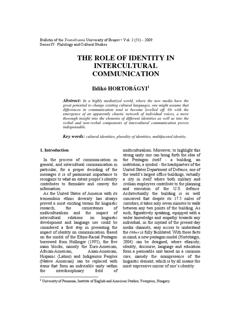 Identity's Impact on Intercultural Communication | PDF | Identity ...