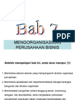 Bab 7 Mengorganisasikan Perus Bisnis