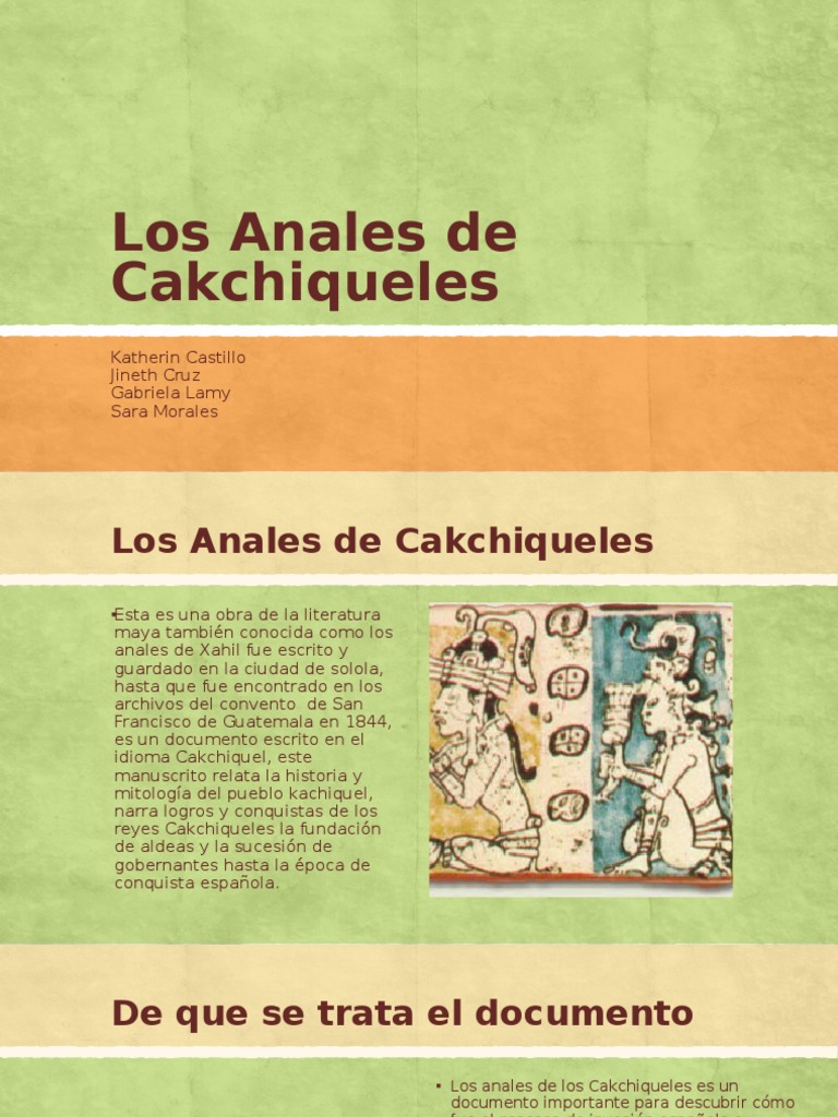 Los Anales de Cakchiqueles PDF