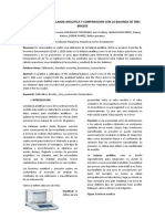 CALIBRACION DE LA BALANZA ANALITICA Y COMPARACION CON LA BALANZA DE TRES BRAZOS(1)