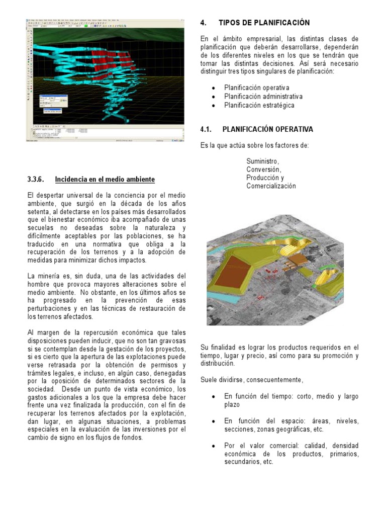Planificación Minera y Estrategias | PDF | Planificación | Minería