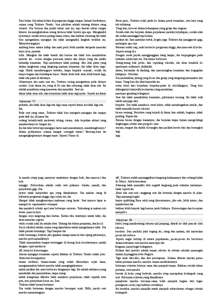 Tsukuru Yang Tak Berwarna  PDF