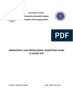 Proračuni U Vezi Proizvodnje I Korištenja Plina Iz Visoke Peći-Jasarevic Nesib