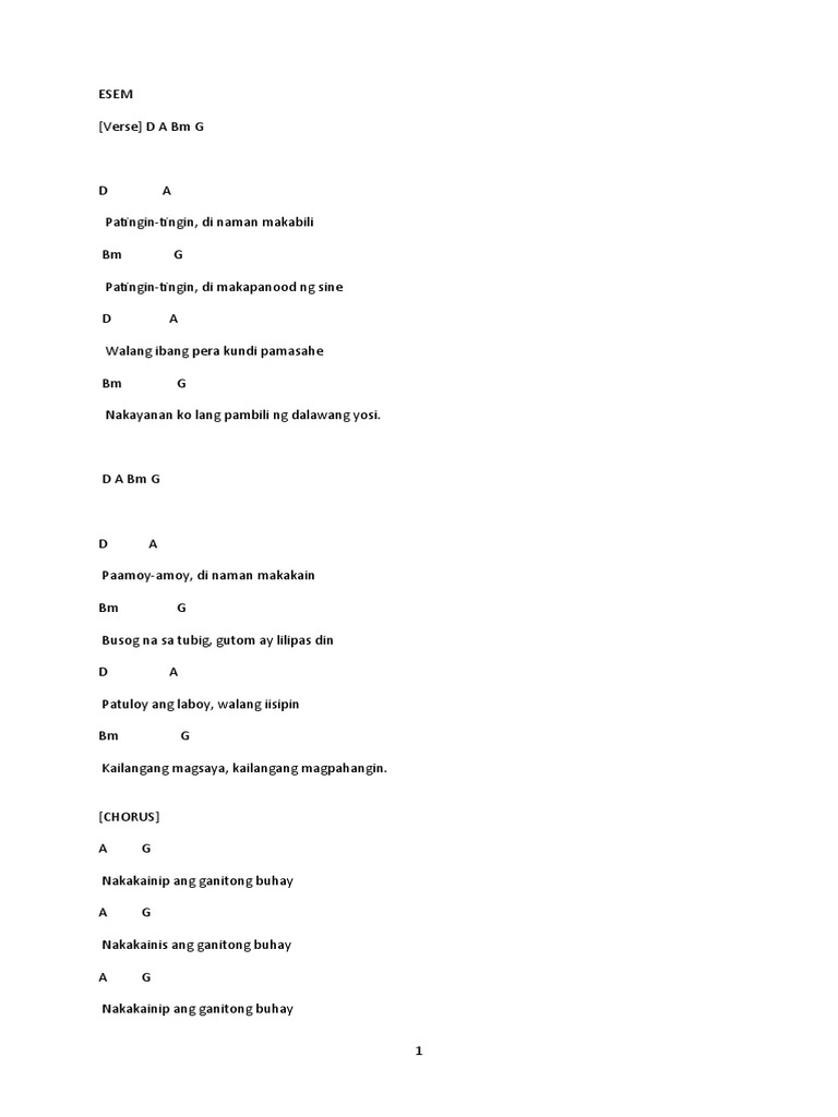 Esem Chords PDF