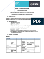 Descriptivo Curso de Planificacion Dicactica y Evaluacion Educativa PDF