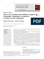 Syntax Score Calculation With Multislice Computed Tomographic Angiography in Comparison To Invasive Coronary Angiography PDF