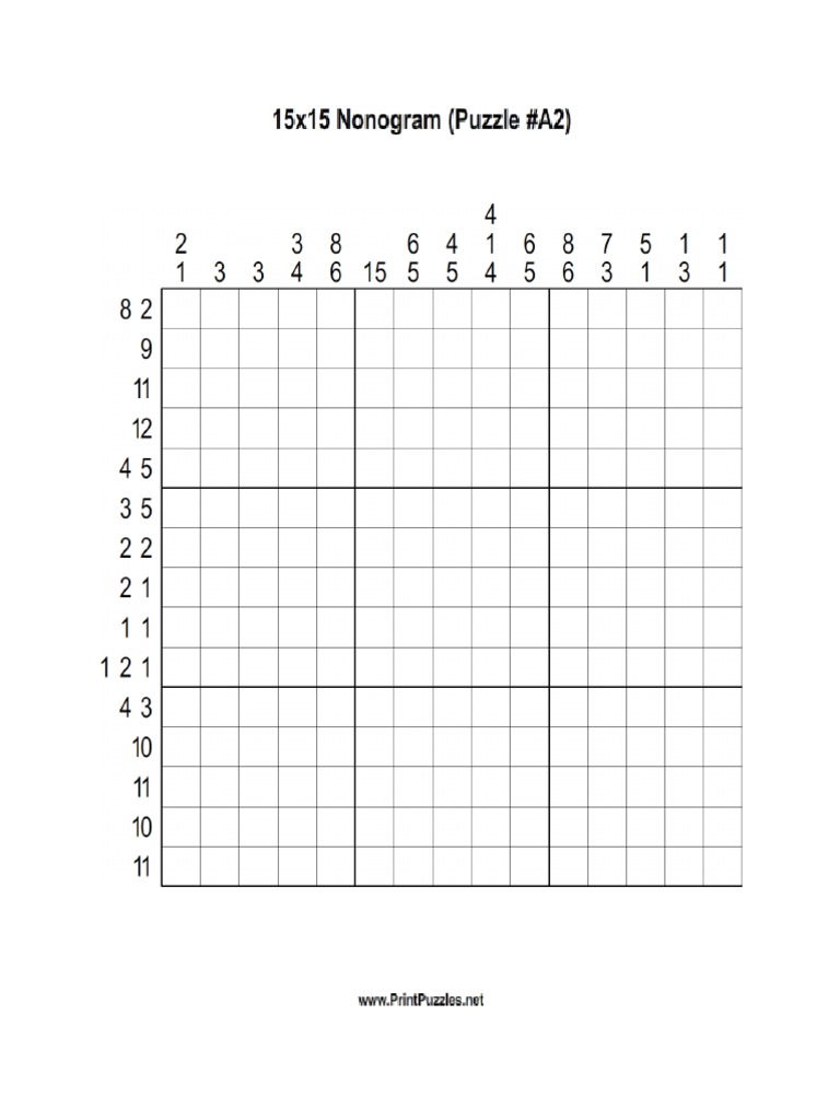 Nonogram 15x15 A2 | PDF