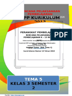 RPP Kelas 3 TEMA 5 ST 4 Lembar