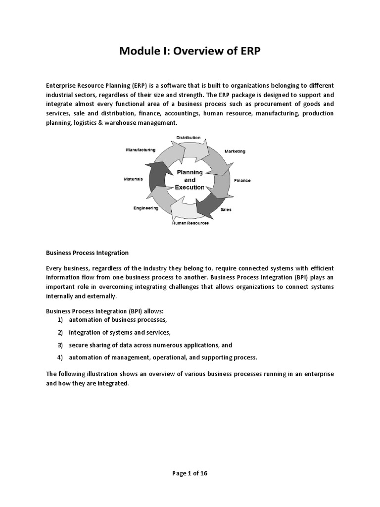 ERP I - Revised | PDF | Enterprise Resource Planning | Oracle Corporation