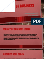 Format of Business Letter