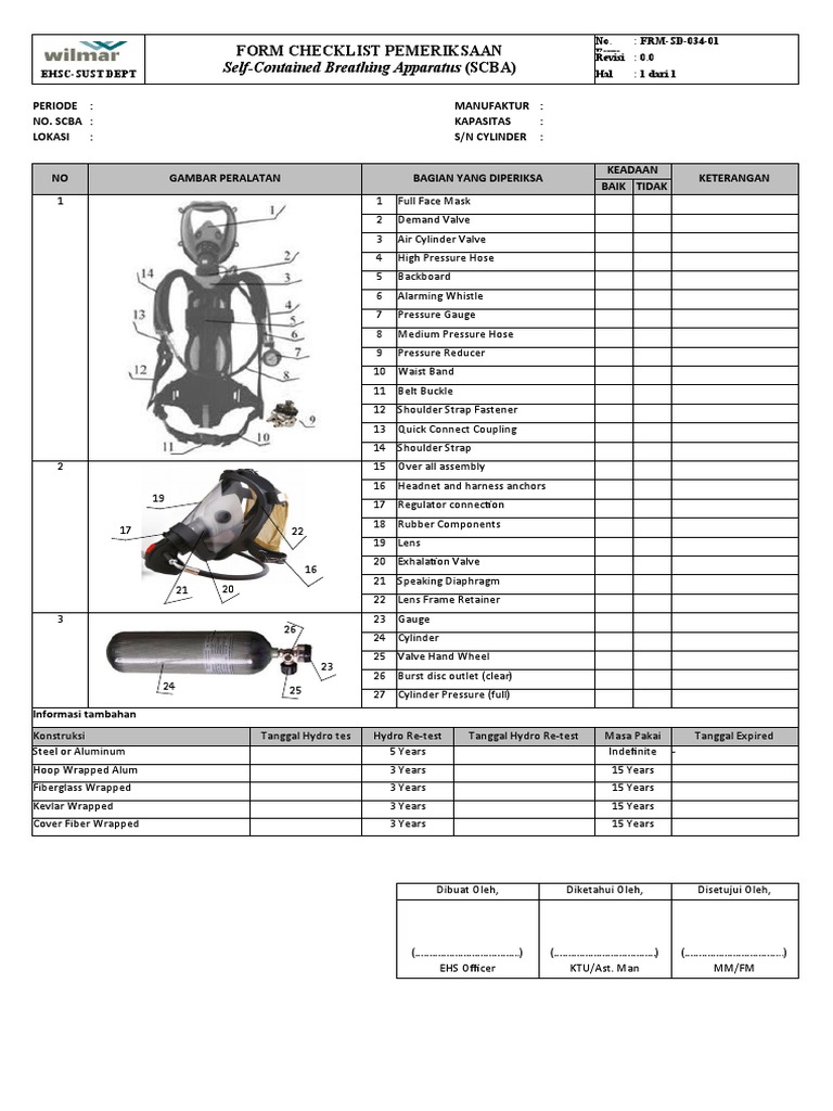 Draft Form SCBA - Rev 0.0 | PDF | Sports Equipment | Diving Equipment