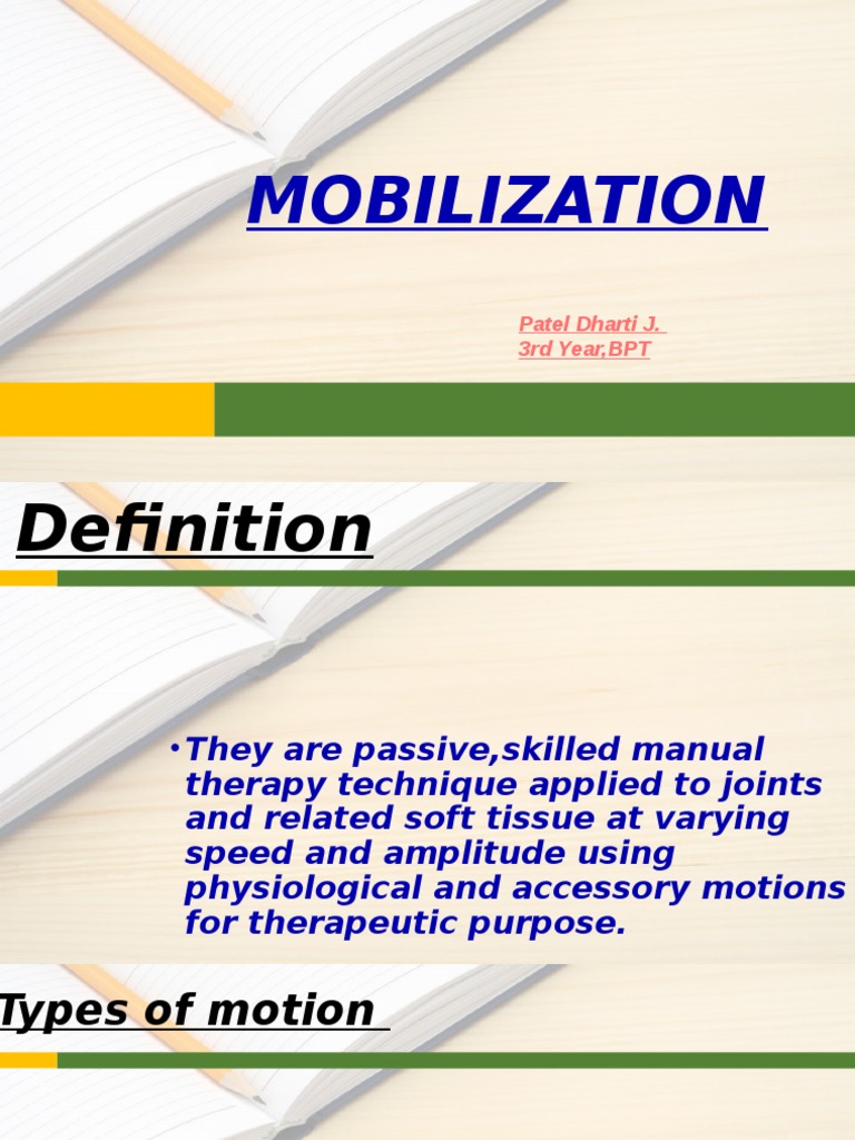Mobilization | PDF | Anatomical Terms Of Motion | Elbow