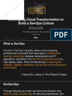 Leveraging Cloud Transformation To Build A DevOps Culture AWS Public Sector Summit 2016