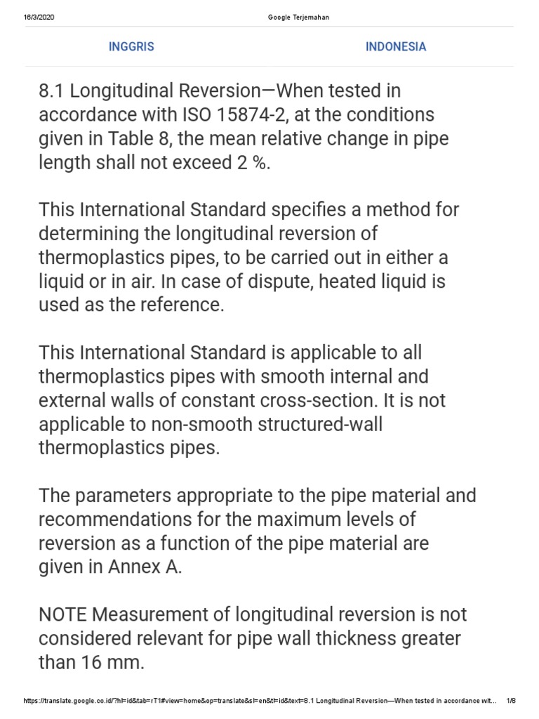 Google Terjemahan Mechanical Testing Thermal Analysis Pipe Fluid Conveyance