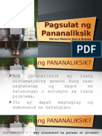 Pagsulat NG Pananaliksik