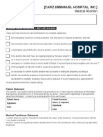 Fake Abortion Form Template