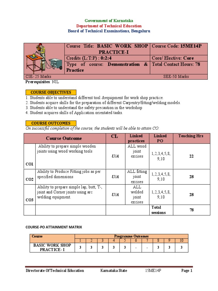 Basic Workshop Practice I Overview | PDF | Welding | Construction