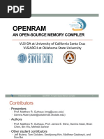 OpenRAM ICCAD 2016 Presentation