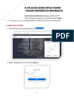 Panduan Zoom Meeting Untuk Dosen FH UB PDF