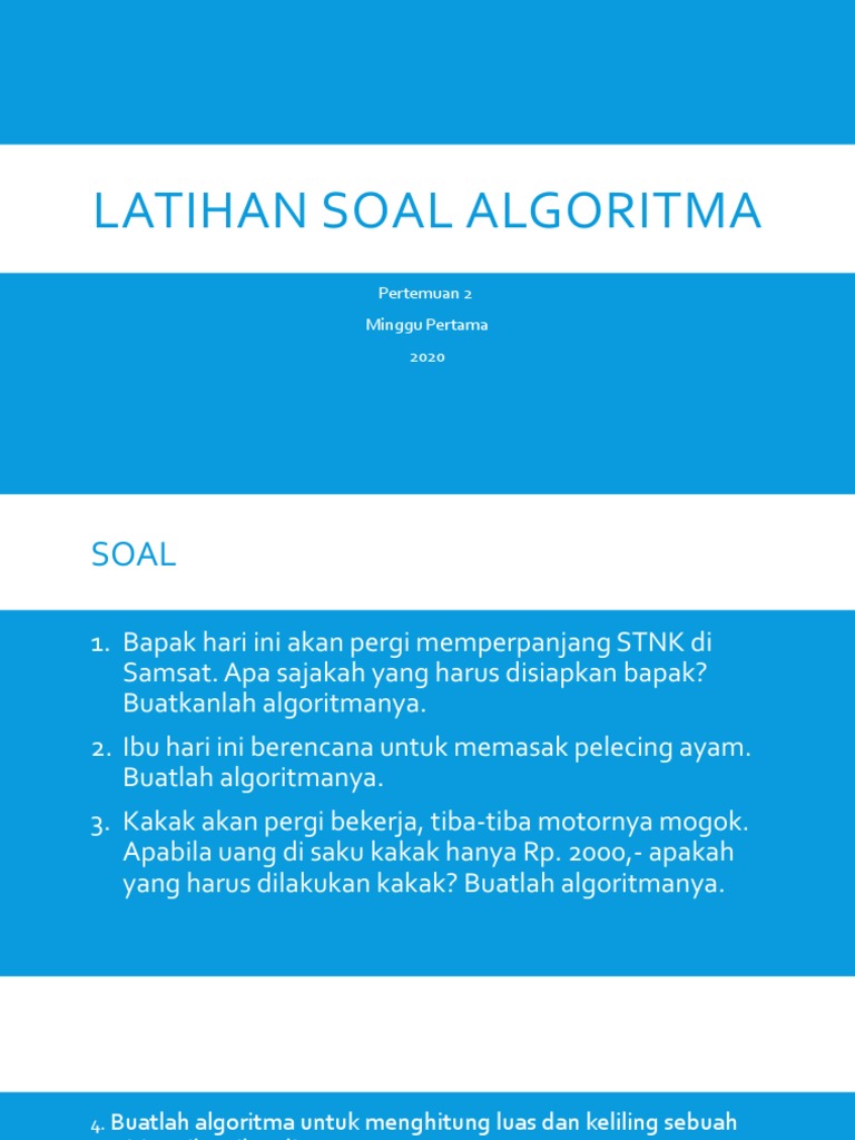 Algoritma Soal Latihan STNK dan Parkir | PDF