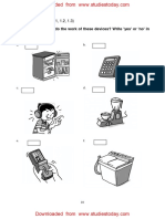 CBSE Class 1 Computer Science Worksheet - Applications of The Computer PDF
