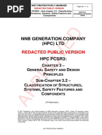 Public Version of HPC PCSR3 Sub-Chapter 3.2 - Classification of Structures, Systems, Safety Features and Components