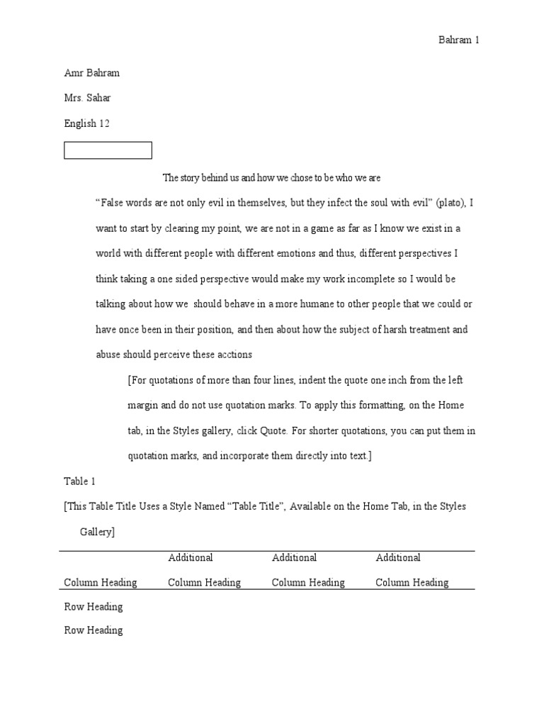 Mla Template | PDF | Citation | Writing