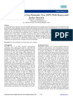 .Design and Analysis of Non-Pneumatic Tyre (NPT) With Honeycomb Spokes Structure