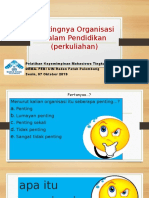 Pentingnya Organisasi Dalam Pendidikan (Perkulihan)