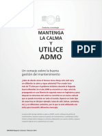 ADMO Article MANTENGA LA CALMA Y UTILICE ADMO OMICRON Magazine 2016 ESP