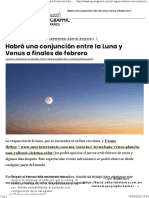 Habrá una conjunción entre la Luna y Venus a finales de febrero - National Geographic en Español