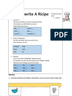 How To Write A Ricipe