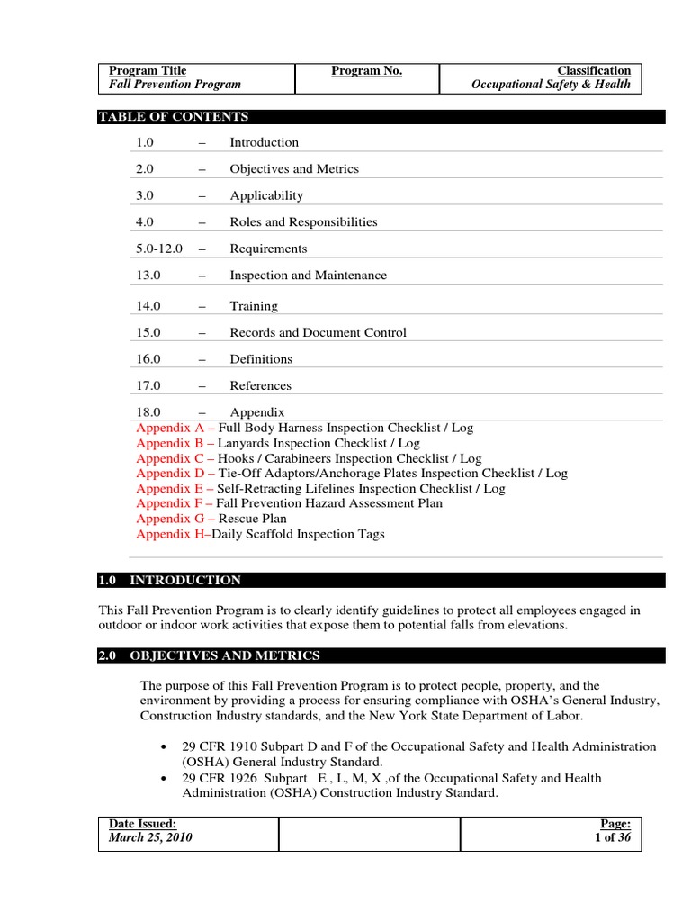 Cornell Fall Prevention Program Guide | PDF | Ladder | Occupational ...