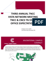 TNCC VISTA and Site Supervisor Guidance Fall 2009