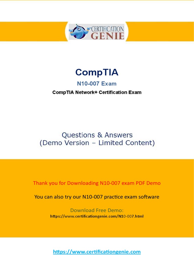 CompTIA N10-007 Exam CompTIA Network Cer | PDF | Network Switch ...