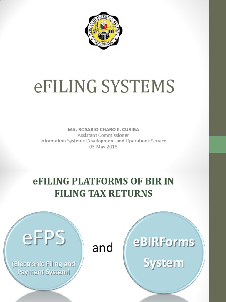 eFPS: Streamlined Tax Filing Online | PDF | Online And Offline ...