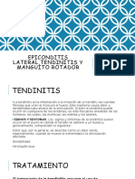 Epiconditis Lateral, Tendinitis y Manguito Rotador