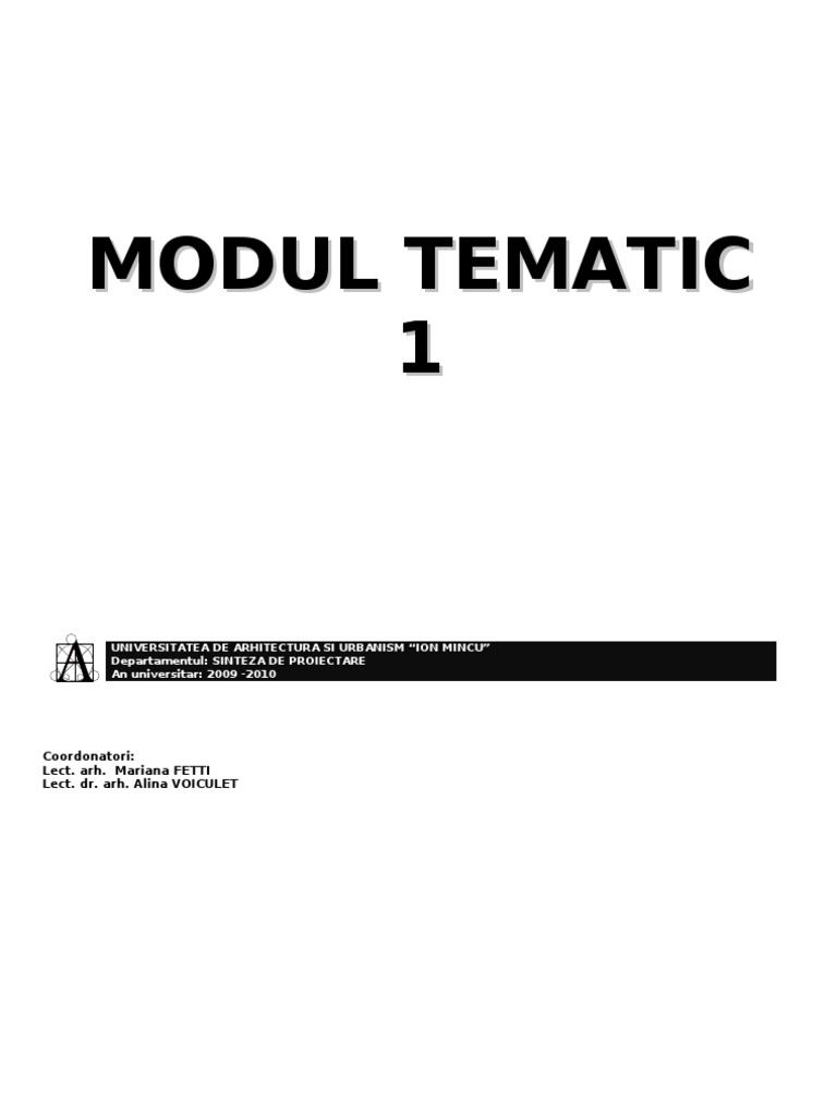 Modul Tematic 1 | PDF