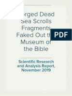Forged Dead Sea Scrolls Fragments Faked Out The Museum of The Bible, Scientific Research and Analysis Report, November 2019