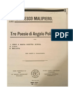 Book - Tre Poesie Di Poliziano - Malipiero PDF