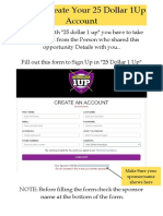 25 Dollar 1Up Account Signup and Payment Steps