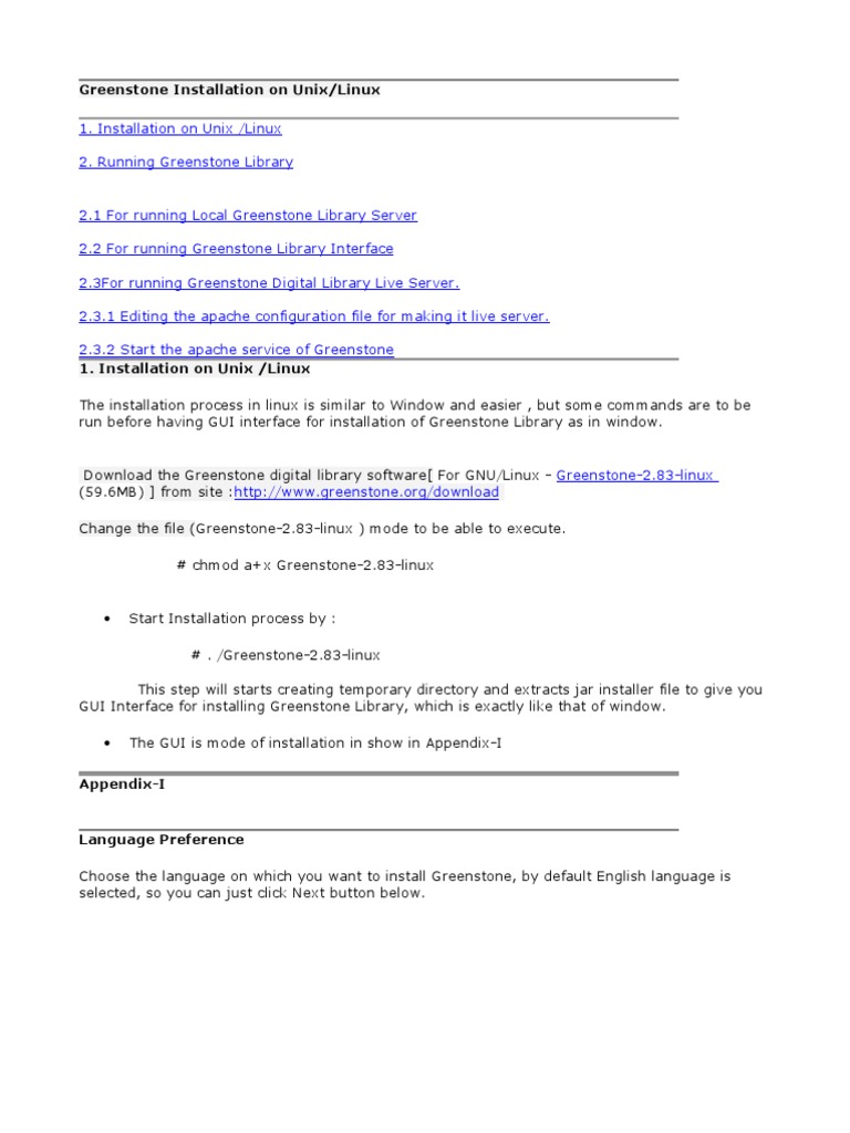 Green Stone V2 Installation For Unix Linux Apache Http Server Linux