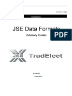 JSE Data Formats: Advisory Codes