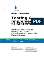 Testing Dan Implementasi Sistem Pertemuan 9